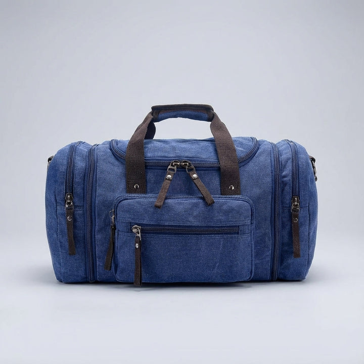 Flexibele uitbreidbare canvas reistas (WeekenderPro) voor weekendtrips en handbagage.