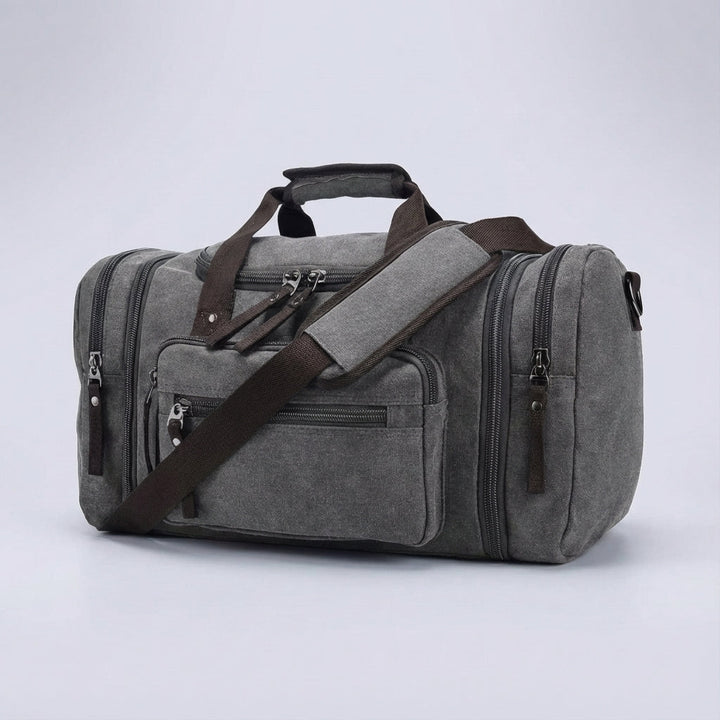 Veelzijdige uitbreidbare canvas tas, ideaal als weekendtas, reistas of sporttas voor elke reis.