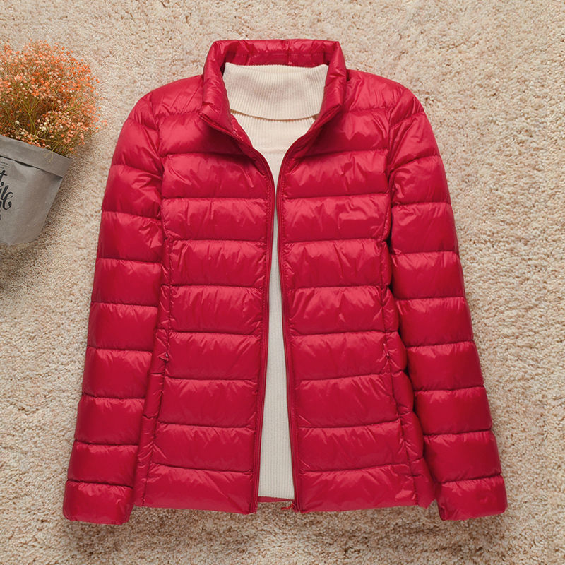 Unisex warme gewatteerde jas, ultralicht, keuze capuchon of coltrui, comfortabel voor herfst/winter.