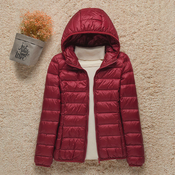 Stijlvolle ultralichte unisex gewatteerde jas met capuchon, comfortabel voor dagelijks gebruik en outdoor.
