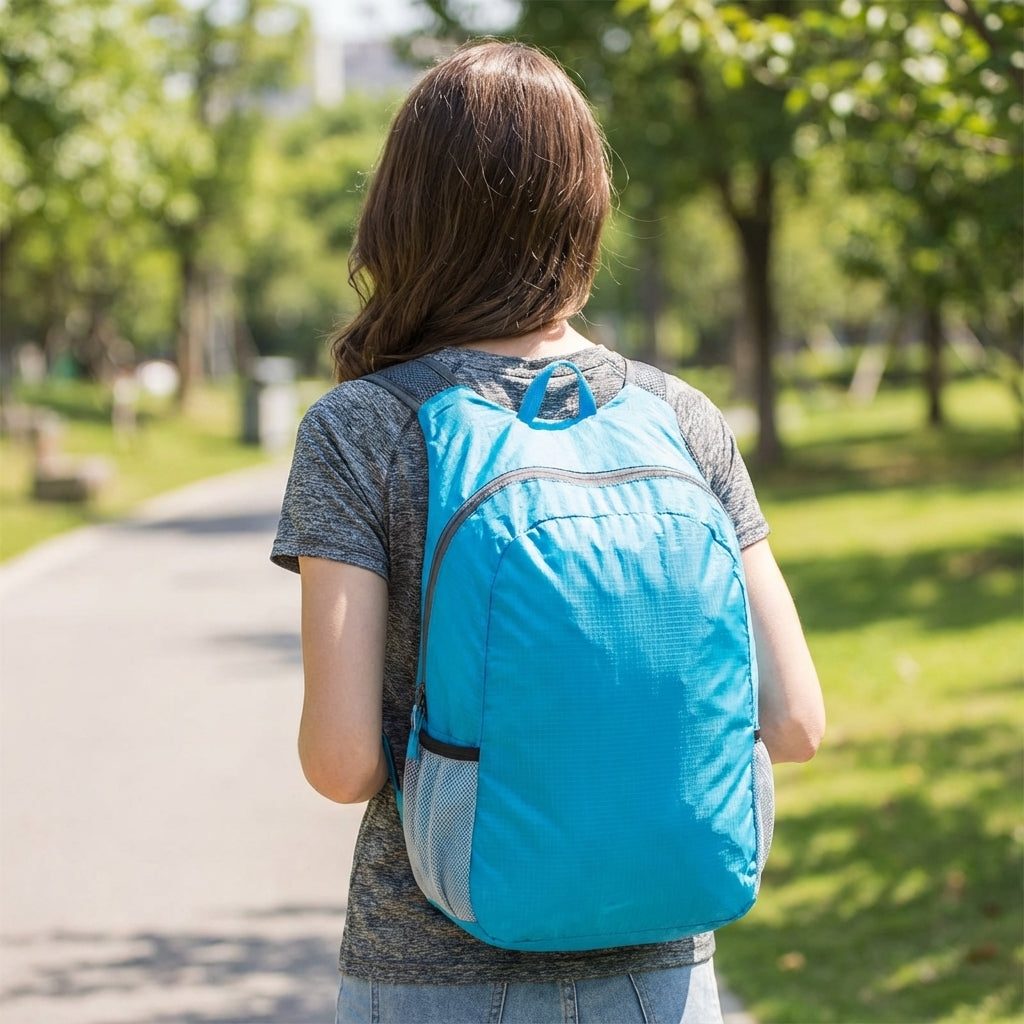 Unisex ultralichte opvouwbare reistas van waterafstotend polyester, ideaal voor dagtrips en reizen.