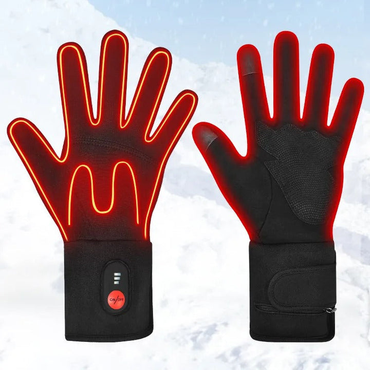 Thermische winterhandschoenen met verwarmingstechnologie. Koudebestendig, unisex design voor optimaal comfort tijdens outdoor avonturen.