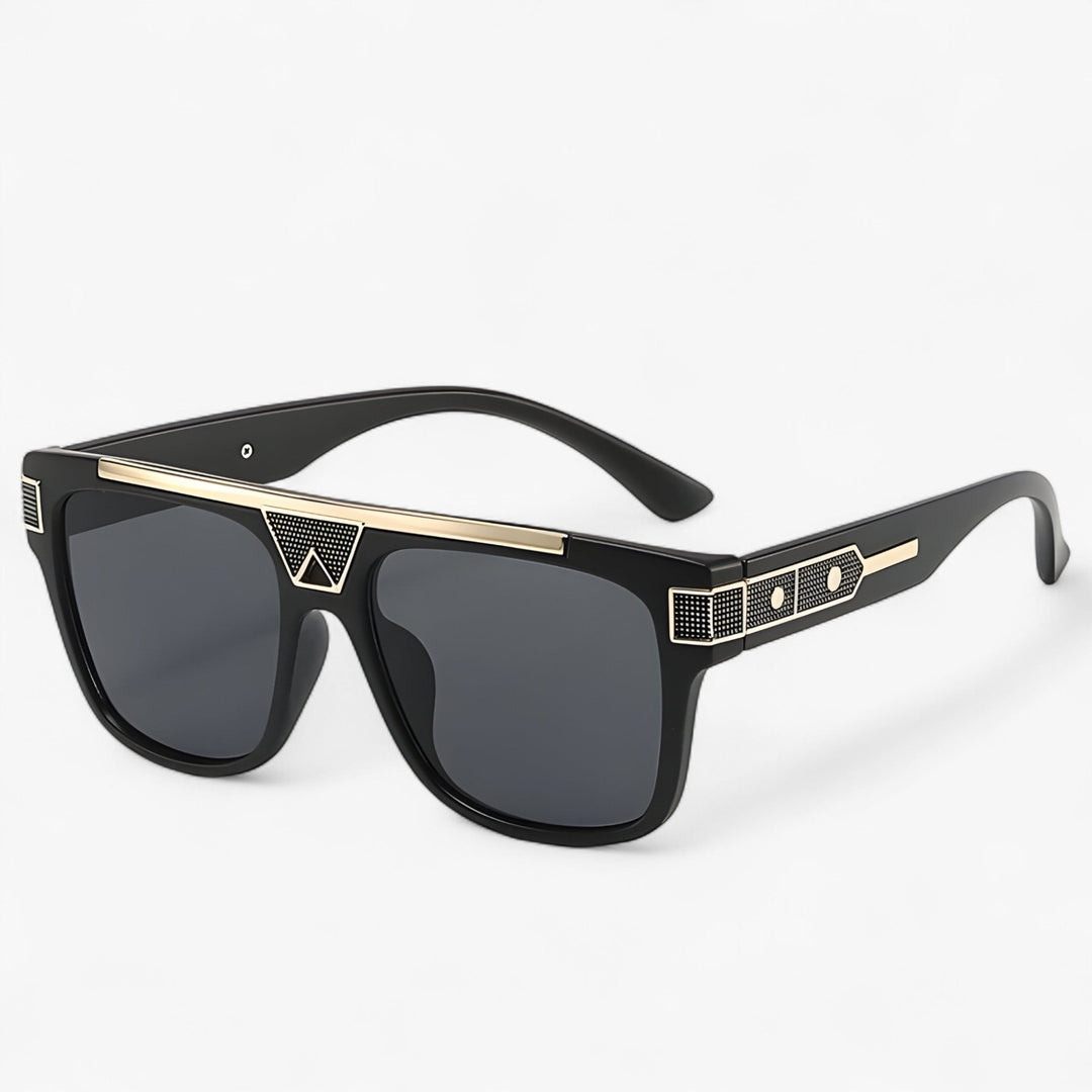 Unisex vintage piloten zonnebril met blauwe spiegelglazen. Trendy aviator stijl, UV400 bescherming, lichtgewicht.