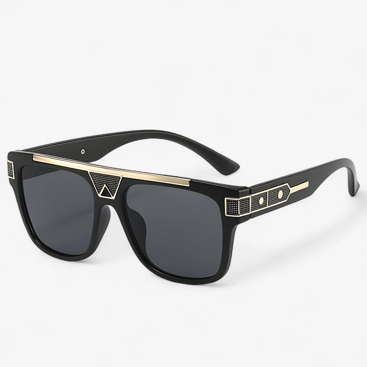 Unisex vintage piloten zonnebril met blauwe spiegelglazen. Trendy aviator stijl, UV400 bescherming, lichtgewicht.