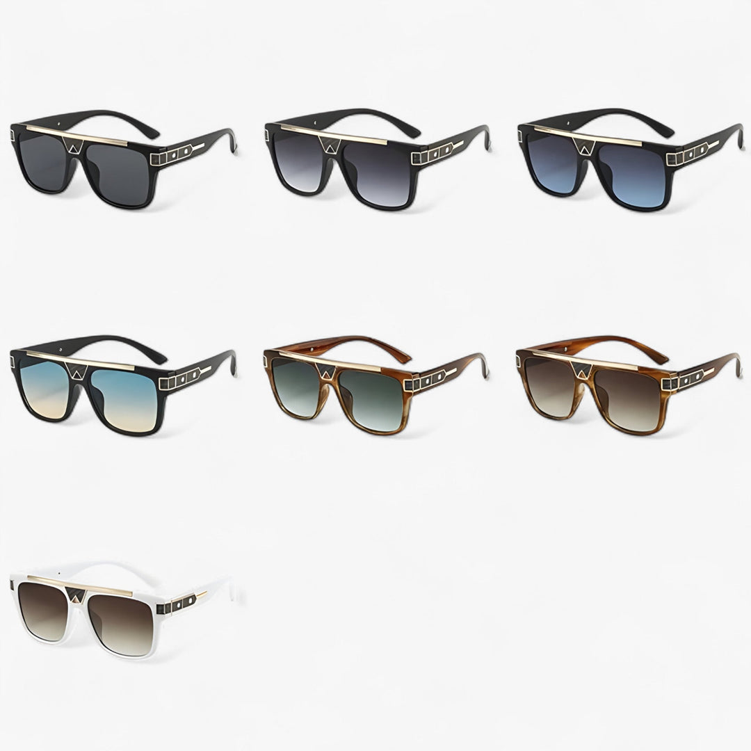 Trendy vintage aviator zonnebril met gekleurde spiegelglazen. Unisex, UV400, lichtgewicht, een must-have accessoire.