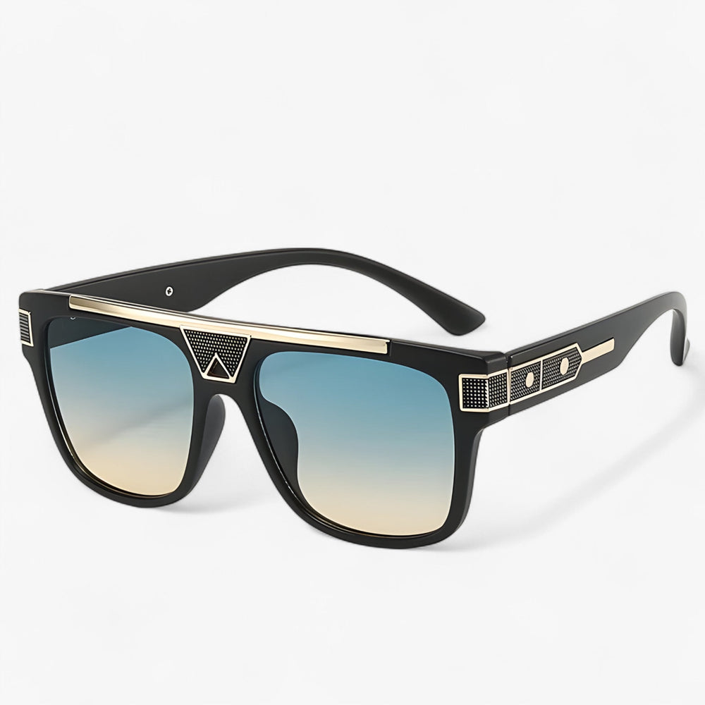 Stijlvolle vintage piloten zonnebril met zilveren spiegelglazen. Unisex design, UV400 bescherming, mode accessoire.