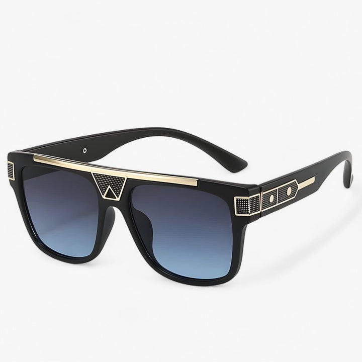 Trendy unisex piloten zonnebril met gouden spiegelglazen. Vintage look, UV400 bescherming en comfortabel.