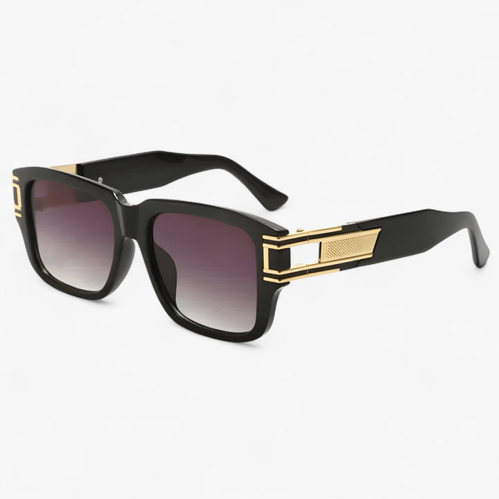 Unisex retro zonnebril, vierkant design met trendy druppeldetail. Stijlvol UV400 accessoire.