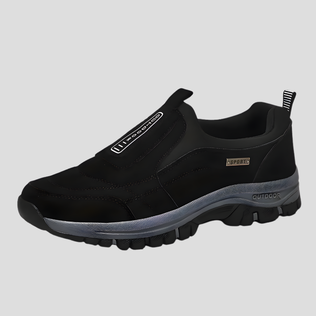Unisex wandelschoenen met ademende stof en ergonomische voetondersteuning, ideaal voor wandelen en dagelijks gebruik.