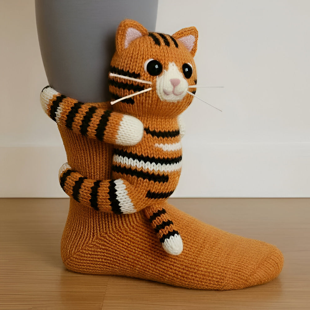 Comfortabele unisex dierensokken met antislip zool, ideaal voor loungen op de bank. Warme wintersokken.