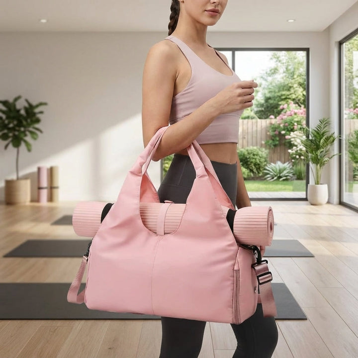 Unisex waterafstotende sporttas met schoenenvak, ideaal voor yoga, fitness en gym.
