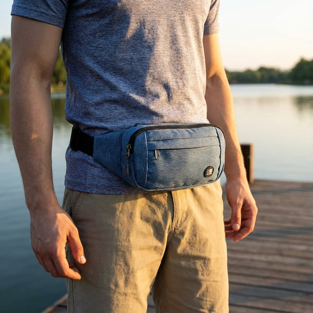 Unisex waterdicht heuptasje AquaHipz voor sport en reizen, ideaal voor hardlopen en outdoor avonturen.