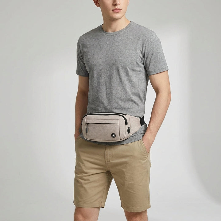 AquaHipz slim waterdicht heuptasje, strak design voor unisex sport, hardlopen en reizen, biedt veilige opberging.