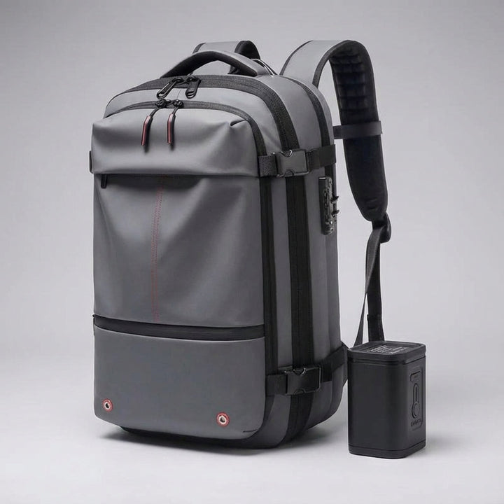 Ruime waterdichte compressie backpack met groot hoofdcompartiment voor al je essentials.