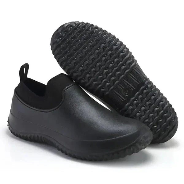 Comfortabele unisex waterdichte werkschoenen, instapmodel met antislipzool voor lange werkdagen.