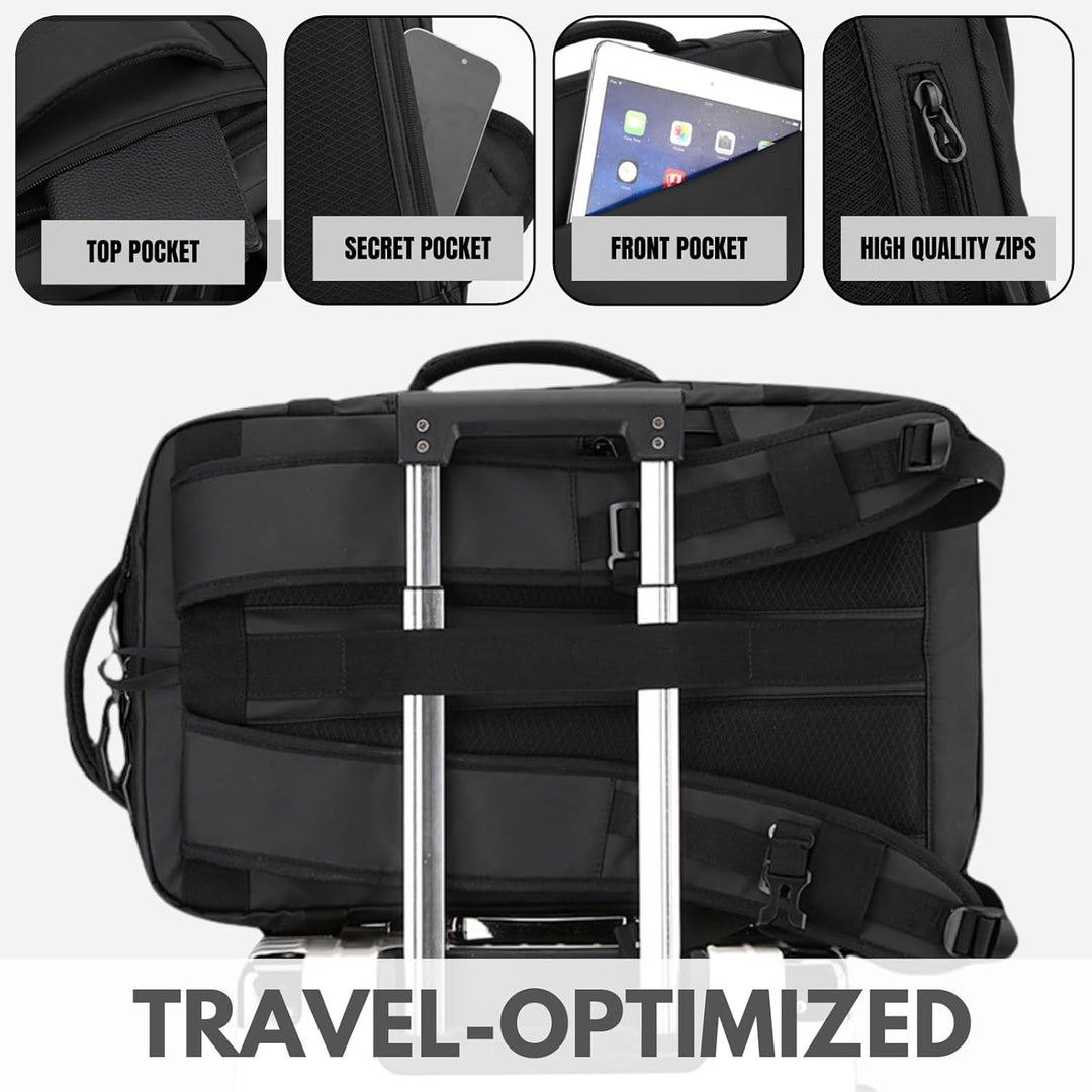 TrekPro unisex rugzak met USB-C poort en anti-diefstal design, beschermt jouw 15 inch laptop en waardevolle spullen.