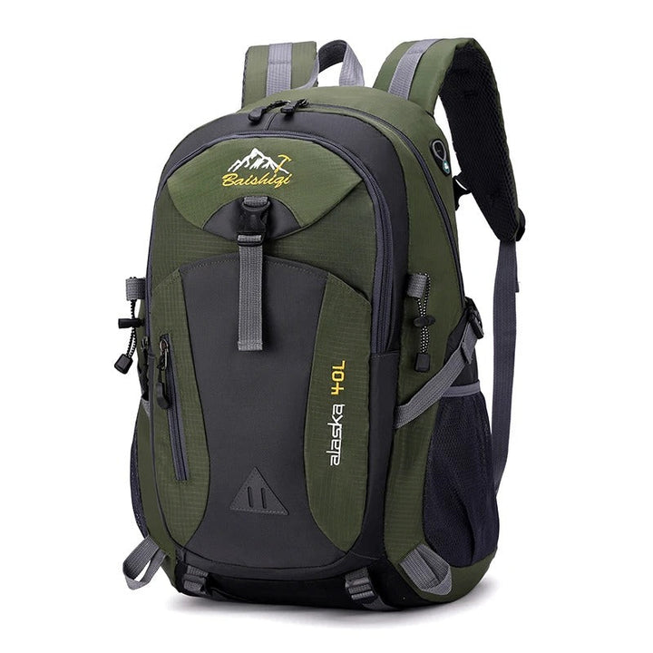 Unisex waterdichte outdoor rugzak, ideaal voor reizen, wandelen en sportieve avonturen. Duurzaam ontwerp.