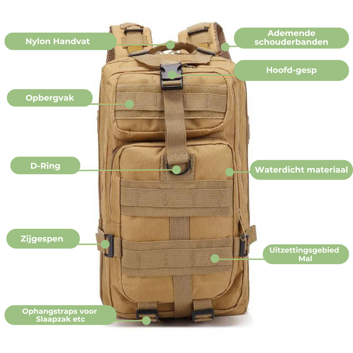 Moderne unisex rugzak, waterdicht en veelzijdig, voor zowel dagelijks gebruik als outdoor avonturen.