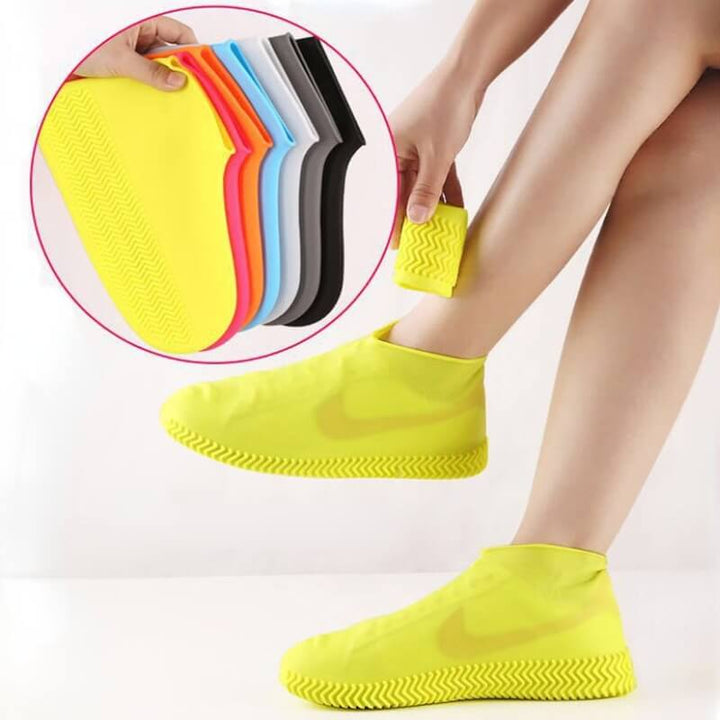 Unisex waterdichte silicone schoenbeschermers; ideaal tegen regen, modder en sneeuw. Antislip overschoenen.