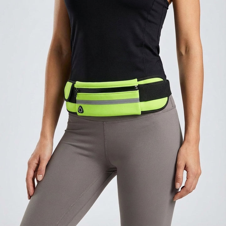 Compacte waterdichte RunBelt heuptas voor sport, reizen en wandelen. Ruimte voor telefoon, pasjes en sleutels.