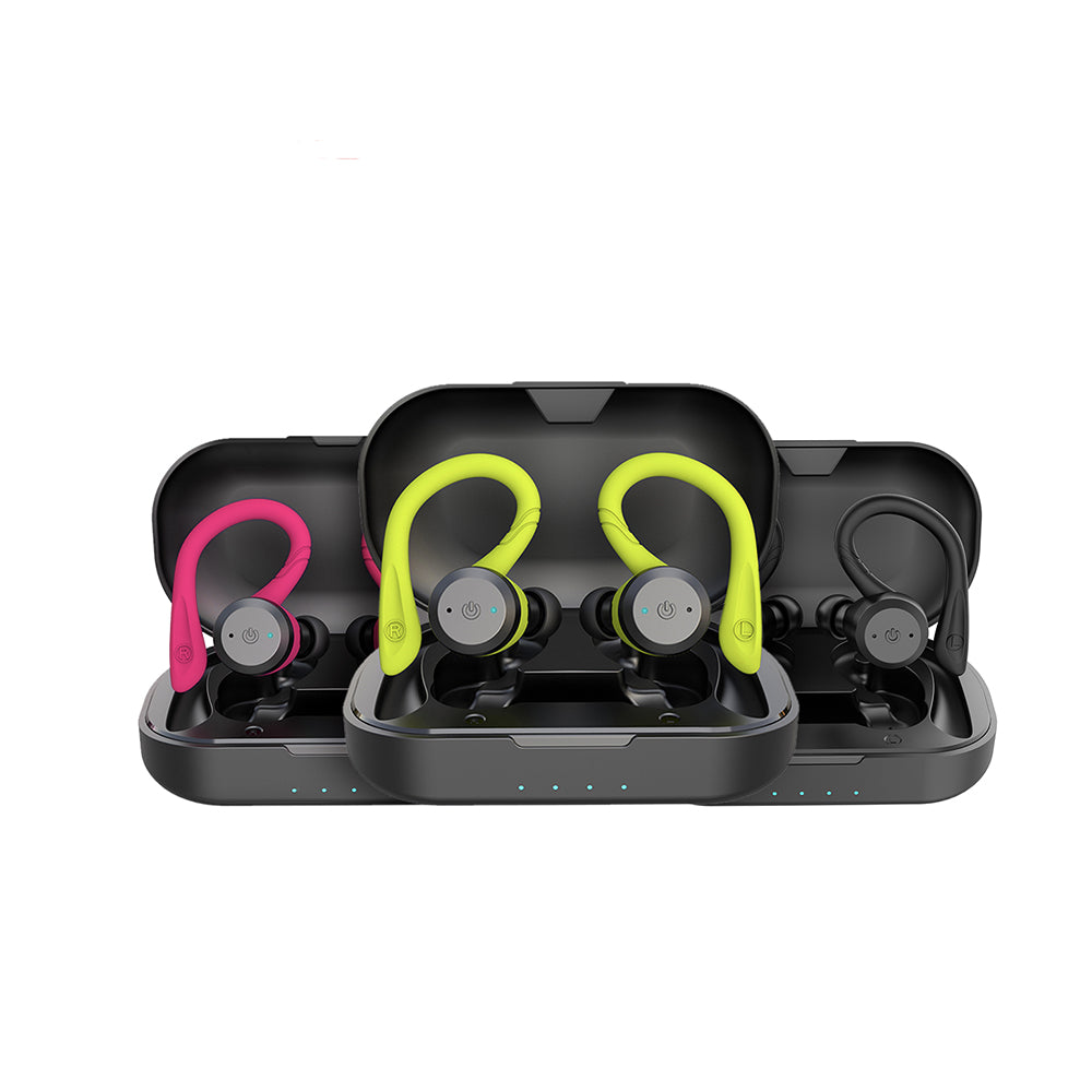 Draadloze IPX7 sportoordopjes, perfect voor zwemmen, hardlopen en fitness. Geniet van je muziek.
