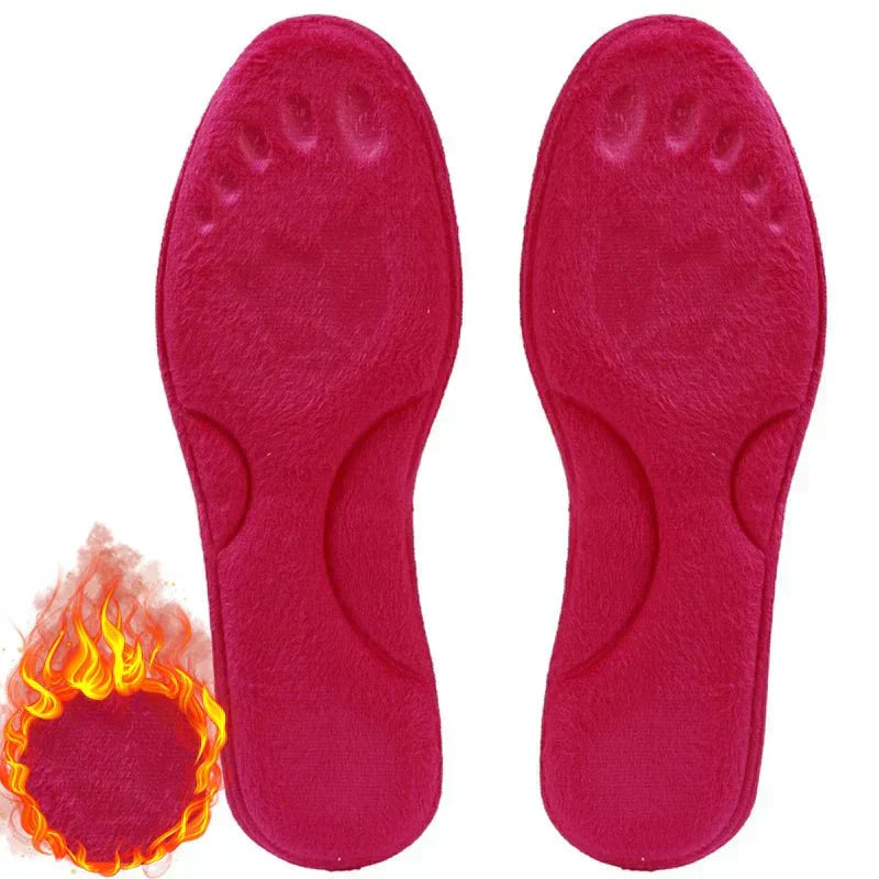 Warme, comfortabele zelfverwarmende inlegzolen voor schoenen, ideaal tegen winterkoude voeten.