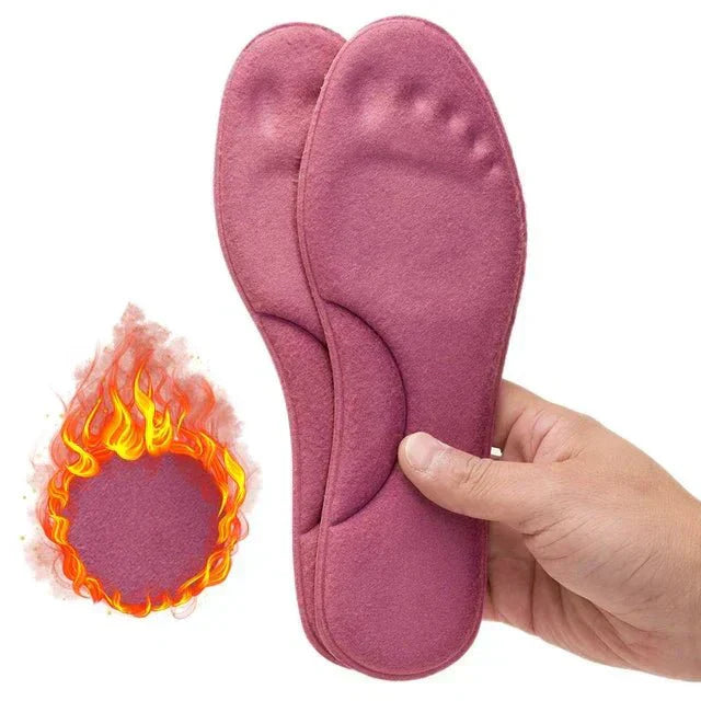 Nauwkeurige weergave van de flexibele HeatStep thermische inlegzolen, klaar voor gebruik.