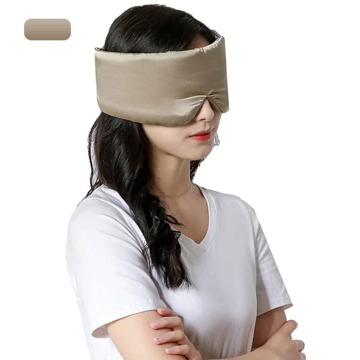 Zijden slaapmasker van moerbeizijde, effectief tegen licht, voor overdag of 's nachts.