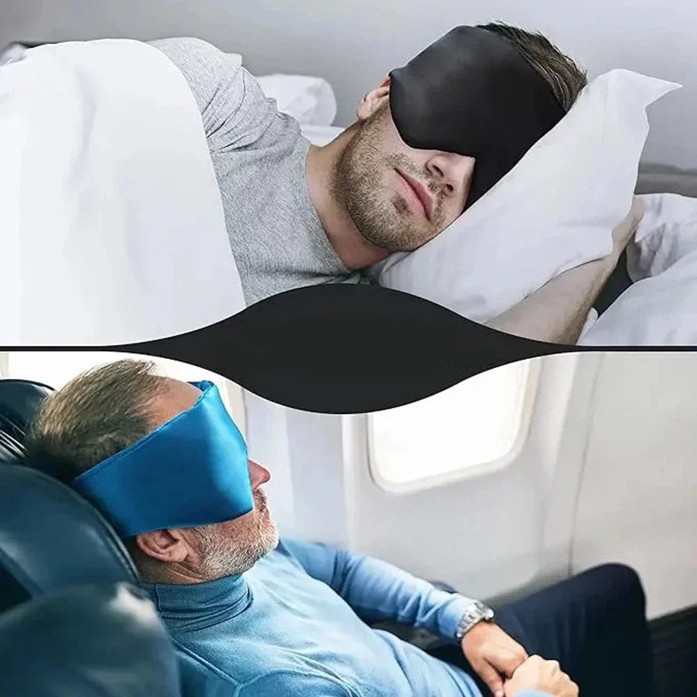 Luxe zijden slaapmasker voor diepe ontspanning en verbeterde slaapkwaliteit, unisex model.