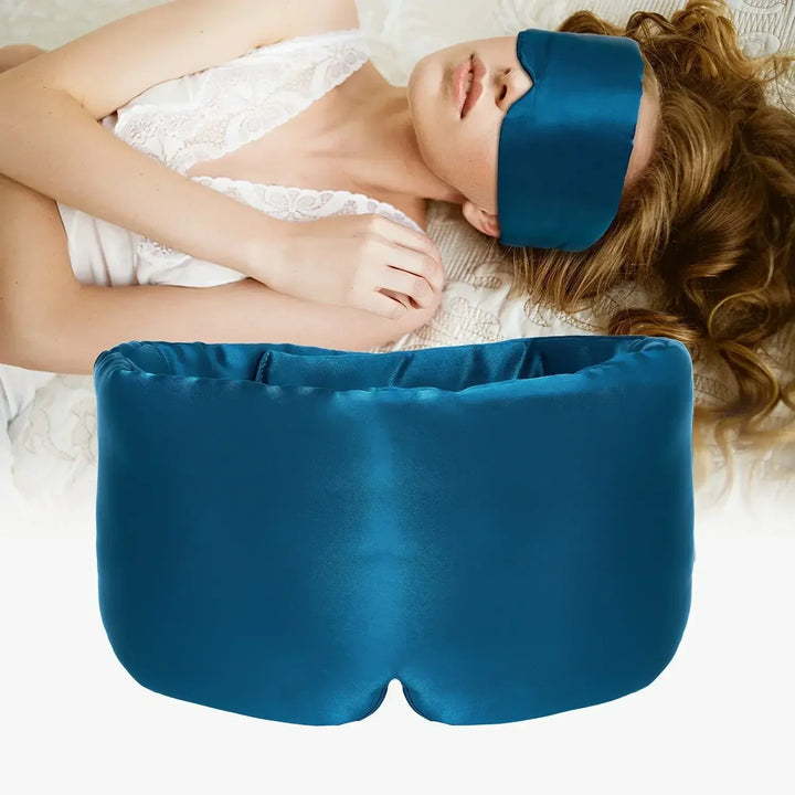Hoogwaardig moerbeizijden oogmasker, perfect voor reizen of dagelijkse slaapondersteuning.