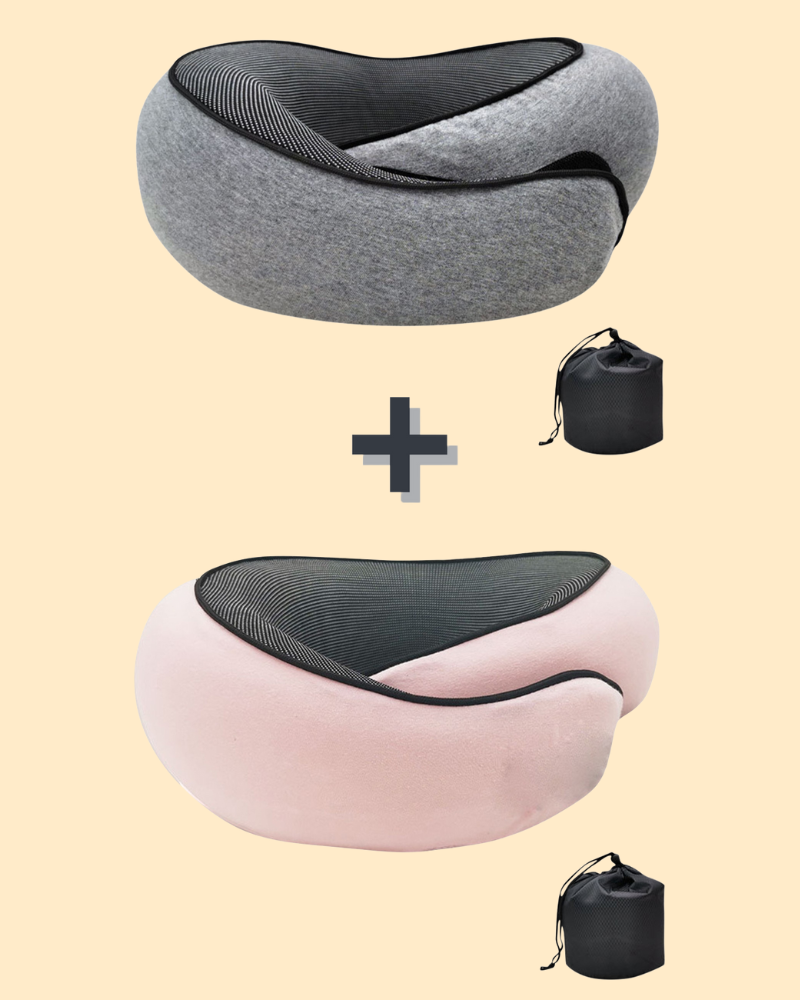 Comfortabel nekkussen met memory foam voor nekondersteuning; een must-have voor elke reis.