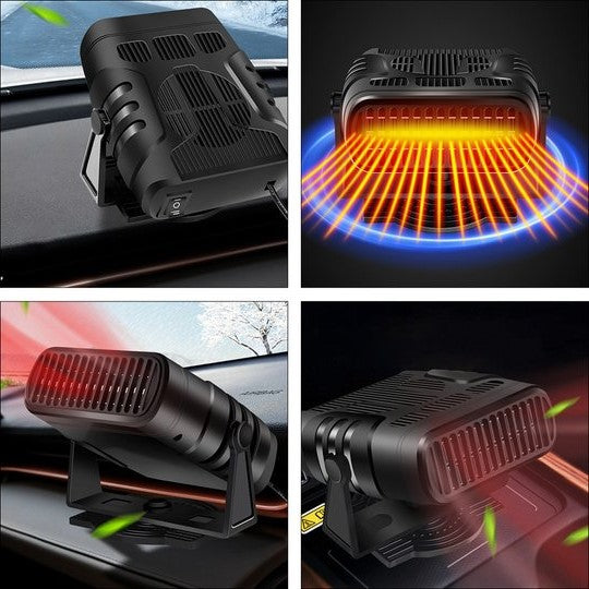 Krachtige 12V autoverwarming en ontdooier. Snelle ruitontdooiing en warme auto in de winter.