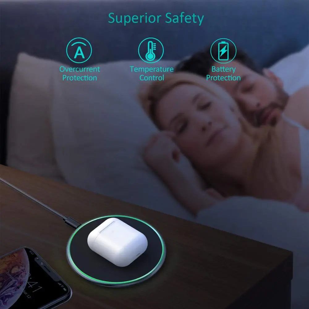 Snelle 30W universele draadloze oplaadpad, geoptimaliseerd voor iPhone, Samsung en Android apparaten.