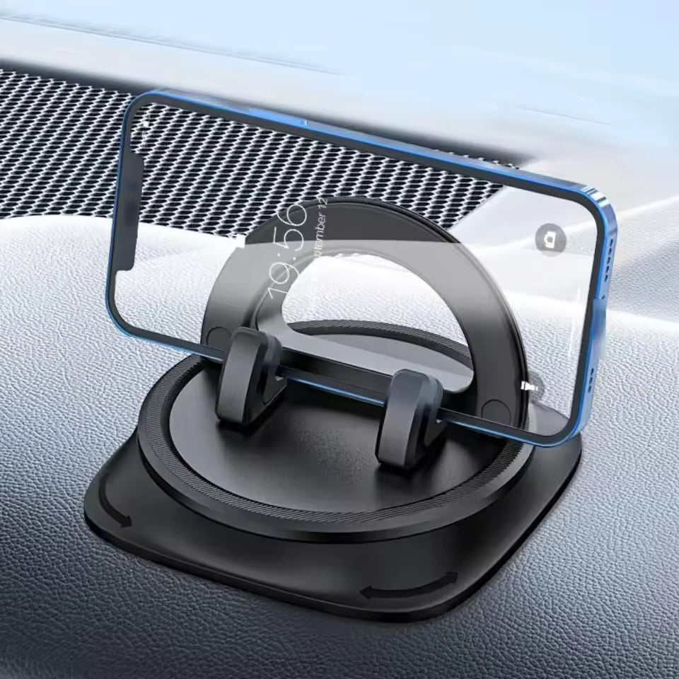 Multifunctionele smartphone autohouder voor dashboard of ventilatie, 360° draaibaar voor optimale kijkhoek.