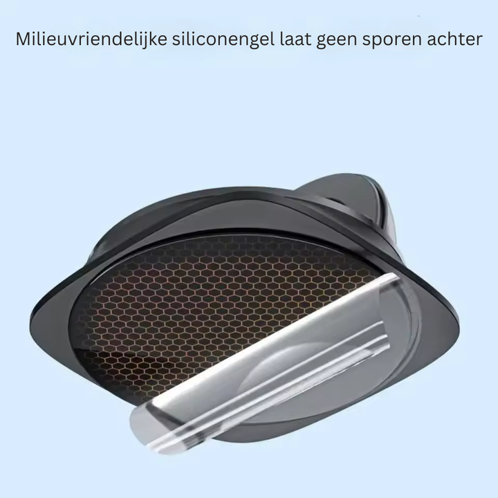 Compacte autotelefoonhouder met 360 graden rotatie, zorgt voor stabiele smartphone navigatie onderweg.