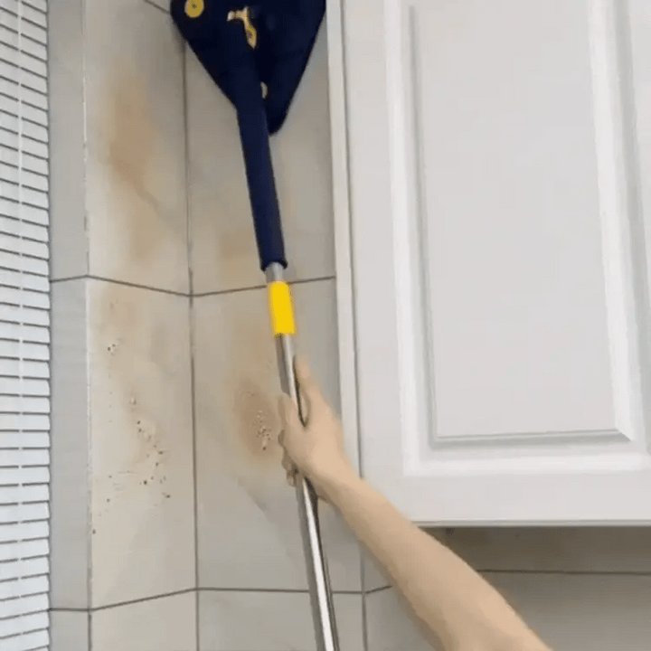 Ergonomische dweil met 360° draaihoofd, speciaal ontworpen voor streepvrije vloeren en moeiteloze reiniging.