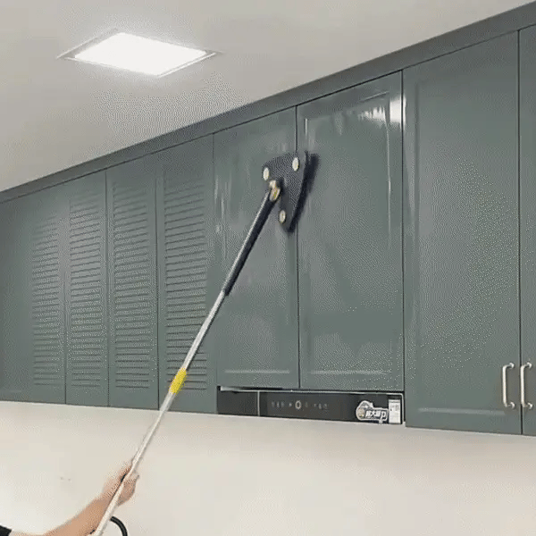Flexibele 360° draaibare dweil garandeert moeiteloze en grondige reiniging van elke hoek, met sneldrogend resultaat.