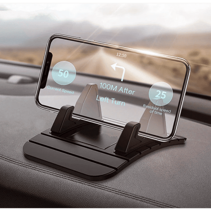 Universele anti-slip telefoonhouder van siliconen voor smartphone, ideaal voor handsfree gebruik in auto of op bureau.