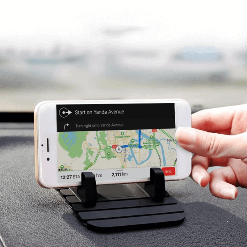 Compacte, anti-slip telefoonhouder van siliconen voor universele smartphone compatibiliteit, thuis of onderweg.