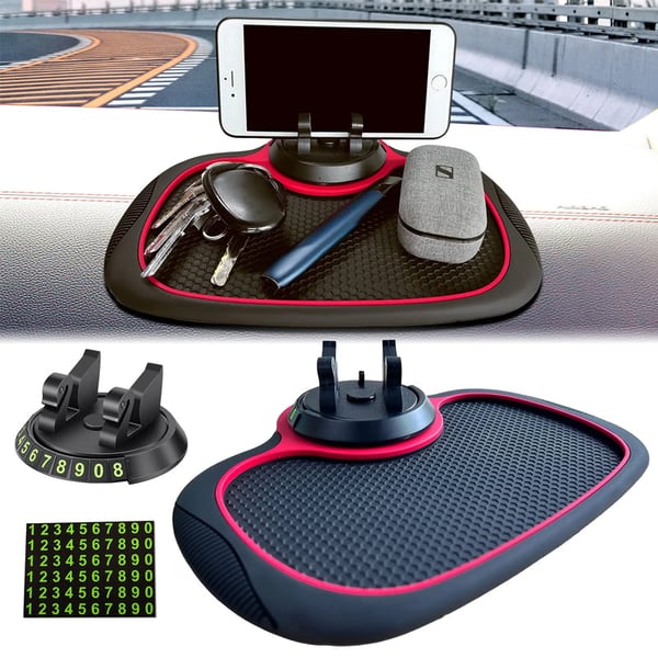 Sterke grip antislip telefoonhouder voor auto dashboard, ideaal voor veilig mobiel gebruik.