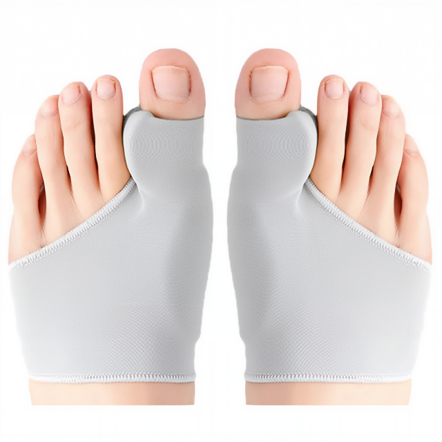 Universele bunion corrector met gelpad teenseparator voor hallux valgus pijnverlichting en voetcorrectie.