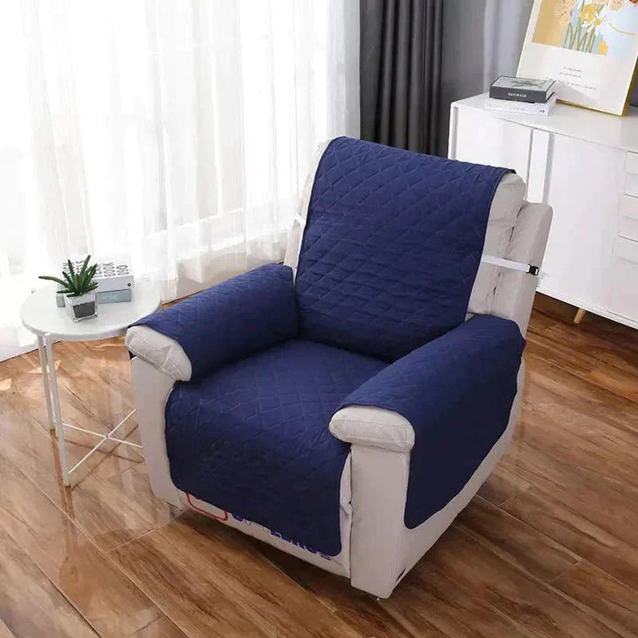 Gedetailleerde textuur van de FlexCover fauteuilhoes, zacht en duurzaam materiaal.