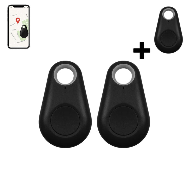 Smart GPS tracker met mobiele app voor live locatie updates en geschiedenis.