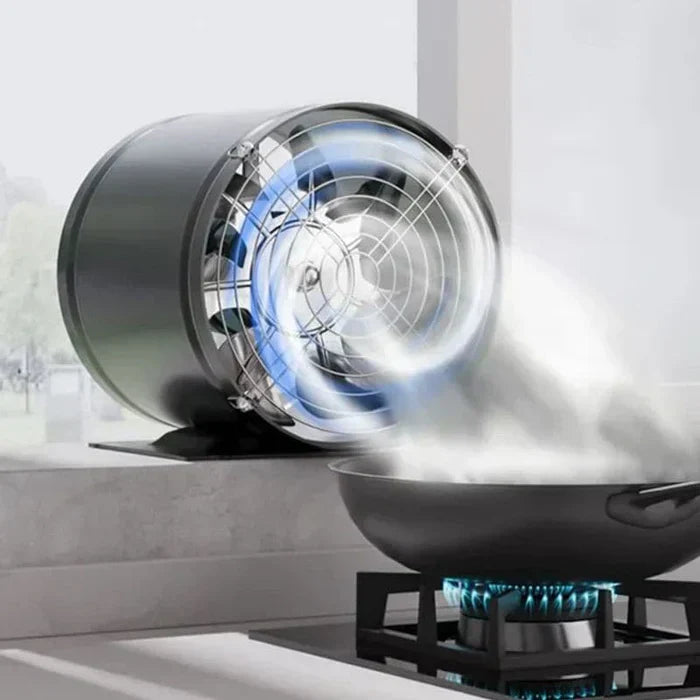 Stille universele afzuigventilator, ideaal voor optimale lucht in keuken, badkamer, kantoor.