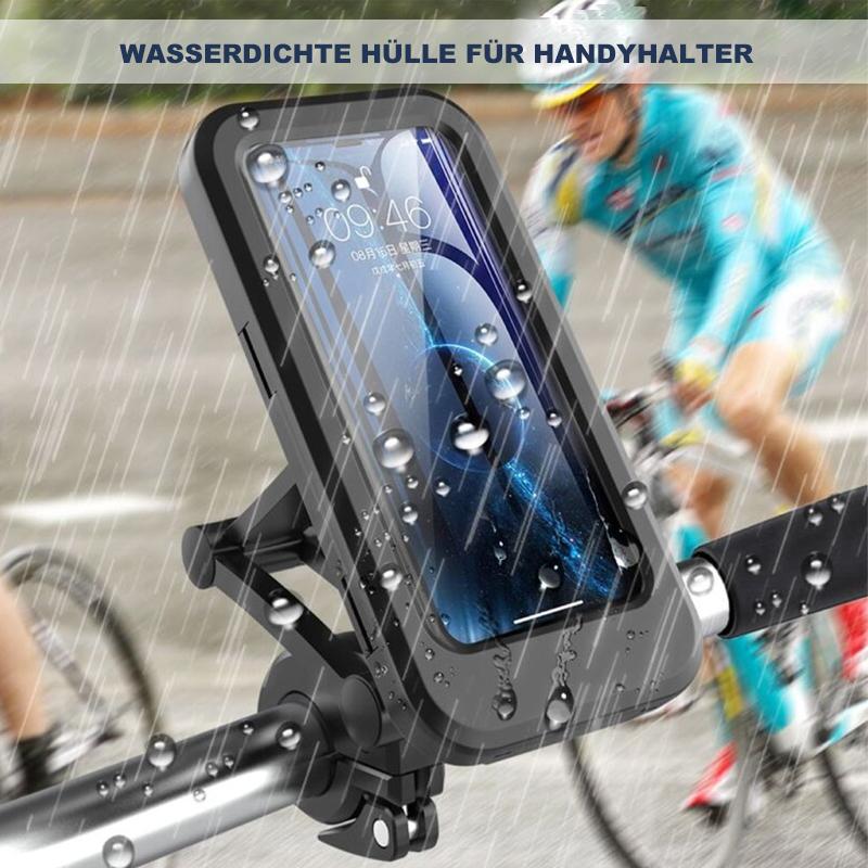 Eenvoudig te monteren waterdichte telefoonhouder voor stuur. Met draadloos opladen & USB-C voor je telefoon. Fietsaccessoire.