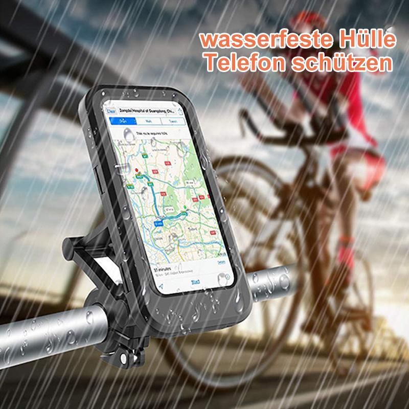 Universele fiets telefoonhouder met snelladen. Waterdicht en geschikt voor alle smartphones op fiets, e-bike. Navigatiehouder.