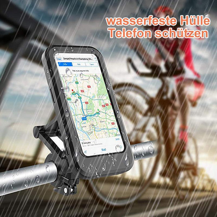 Universele fiets telefoonhouder met snelladen. Waterdicht en geschikt voor alle smartphones op fiets, e-bike. Navigatiehouder.