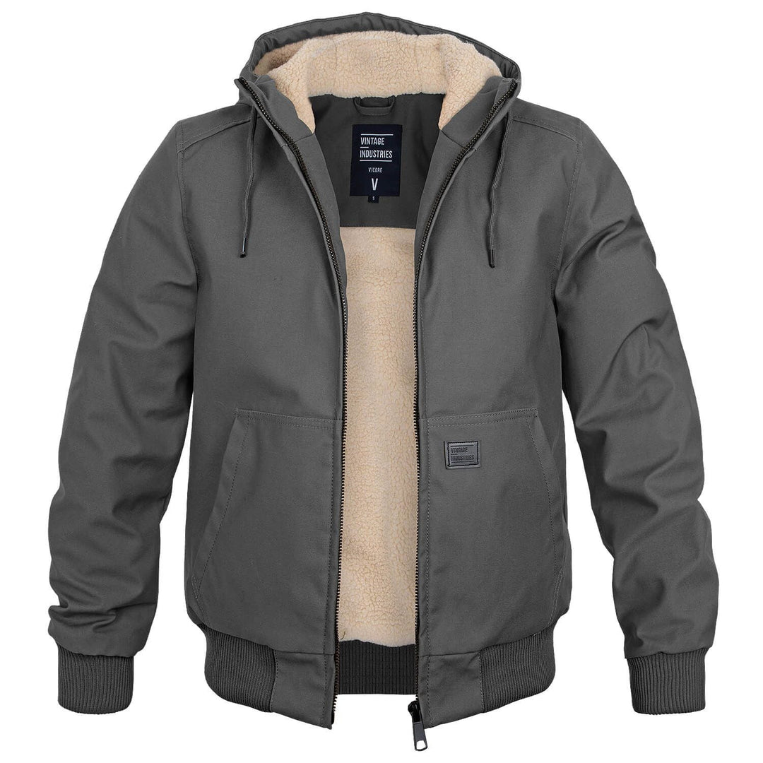 Comfortabele grijze heren winterjas, stijlvol en warm, perfect voor dagelijkse mode en buitenactiviteiten.
