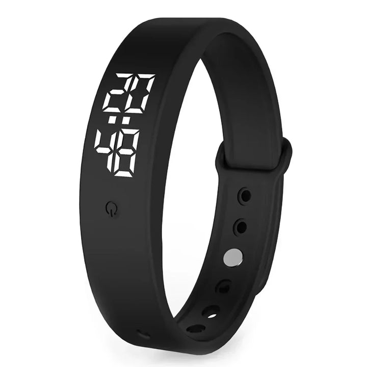 V9 slimme horloge met strak design, waterdicht, ideaal voor dames en heren. Inclusief fitnesstracker en slaapmonitor.