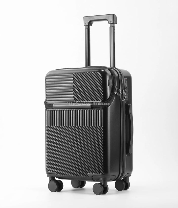 Unisex Handbagagekoffer met USB, Bekerhouder en TSA-slot